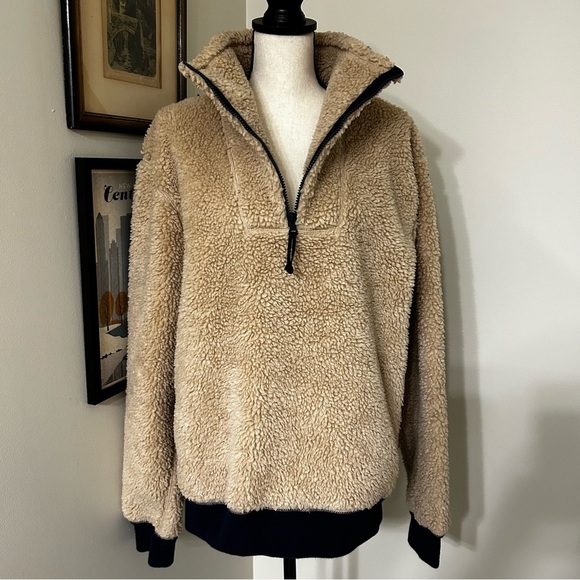 J. Crew Other - J Crew Nordic sherpa fleece half-zip pullover SZ L